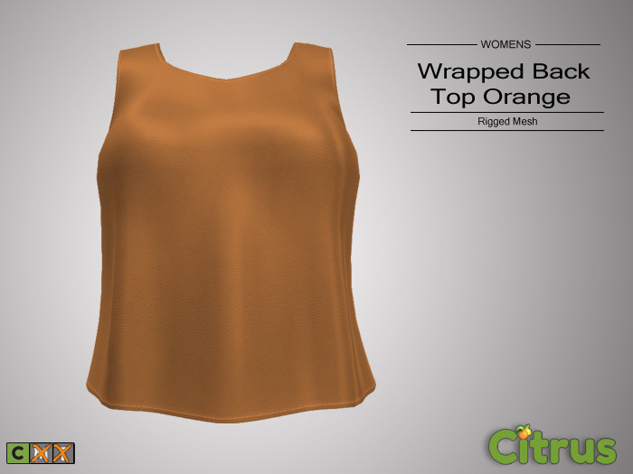 Citrus Wrap Top Orange