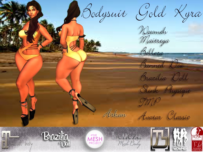 .::Arkan::. Bodysuit Gold Kyra