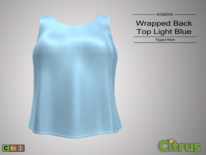 Citrus Wrap Top Blue