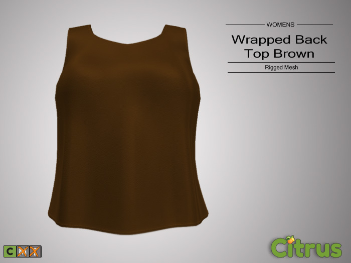 Citrus Wrap Top Brown