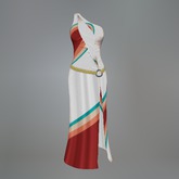 Red Rainbow Mesh Dress box