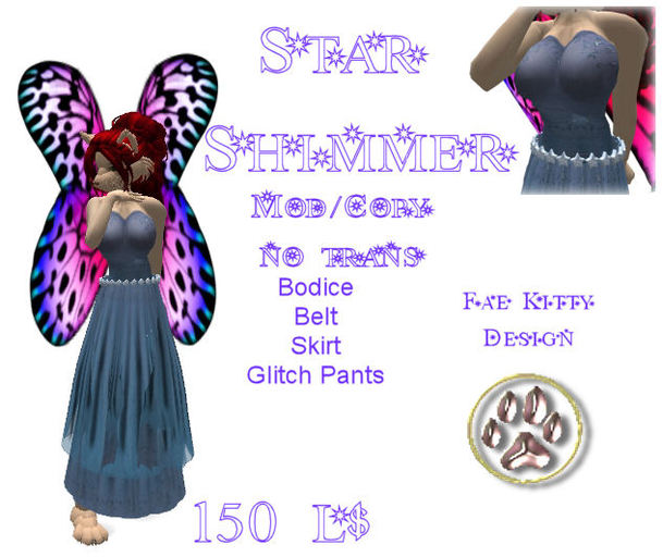 Star Shimmer Gown - blue