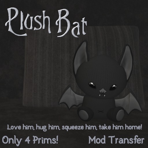 :*:CPD:*: Plush Bat (Black & Gray)