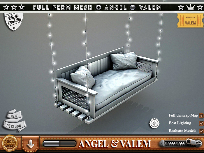 .::VALEM::.  Full Perm Mesh Great Led Lamp Swing High Detail