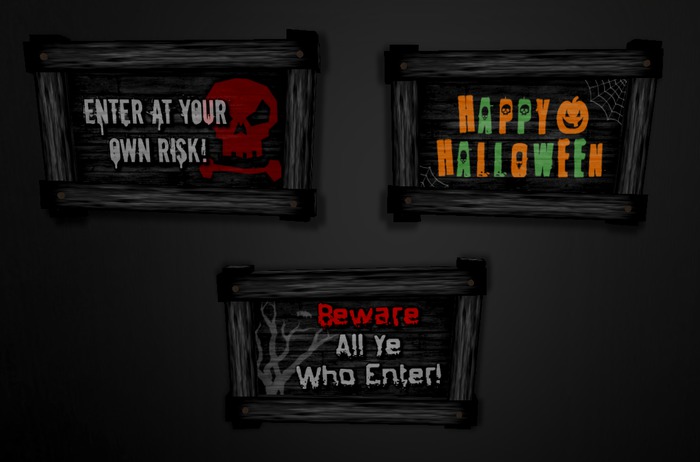 Mesh Halloween Signs
