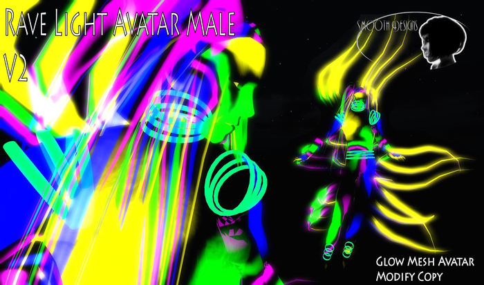 Second Life Marketplace - :SD: Rave Light Avatar male V2 (mesh)