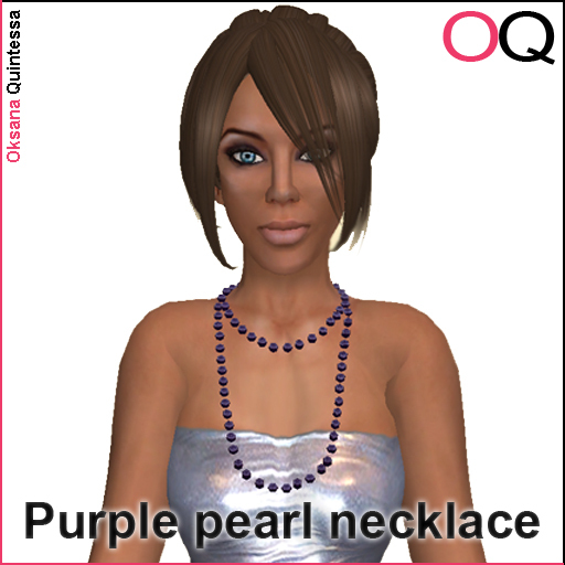 Purple pearl necklace