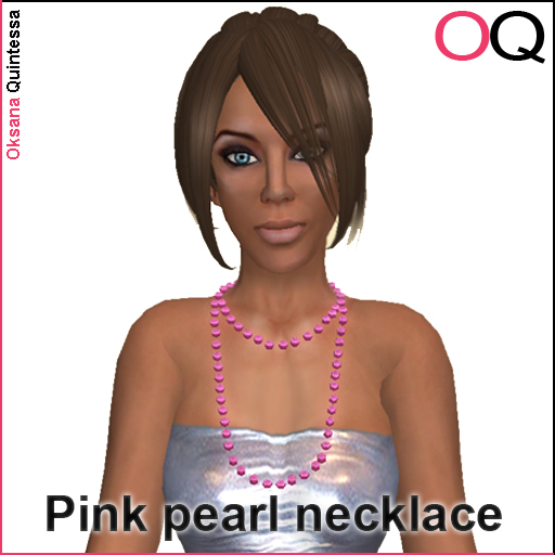 Pink pearl necklace