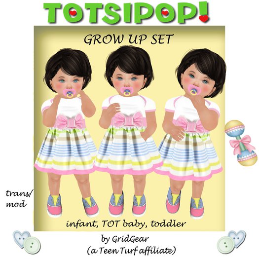 TOTSIPOP! Set Of Three Hearts Dress