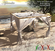 Aphrodite Beach wedding small party canopy tent