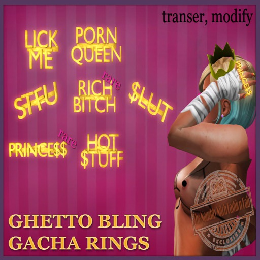Ghetto Bling ring LICKME