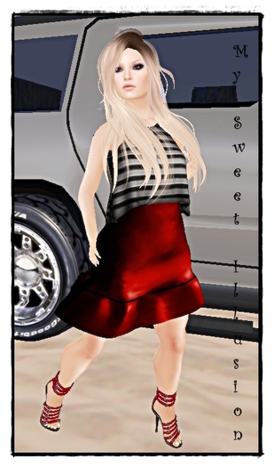 .:: My Sweet Illusion ::. Riffle skirt red