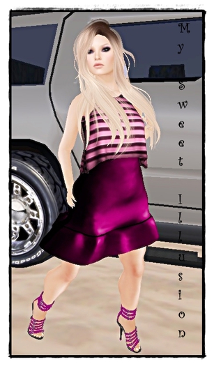 .:: My Sweet Illusion ::. Riffle skirt wine