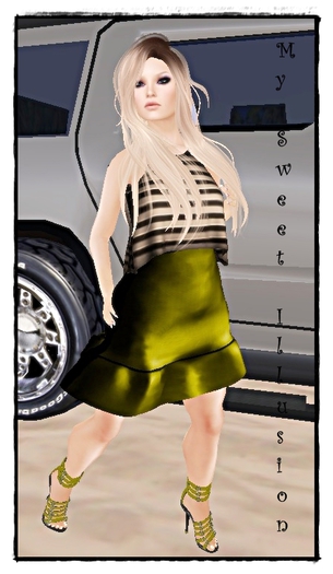 .:: My Sweet Illusion ::. Riffle skirt Gold