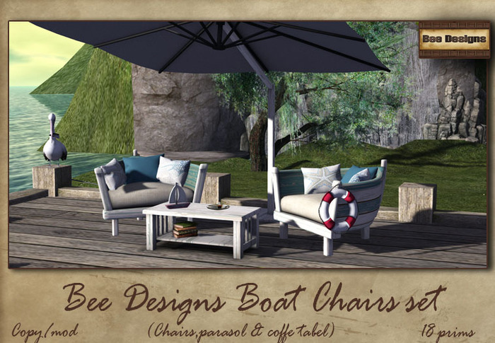 .:Bee Designs:.  Boat Chairs set