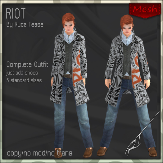 RT Mens RIOT Outfit BAGGED