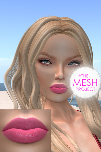 TheMeshProject Lipstick Bright pink