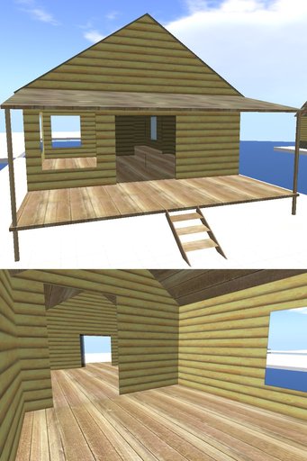 Log Cabin / House - 00 (31 prims Fits 512m Lot)