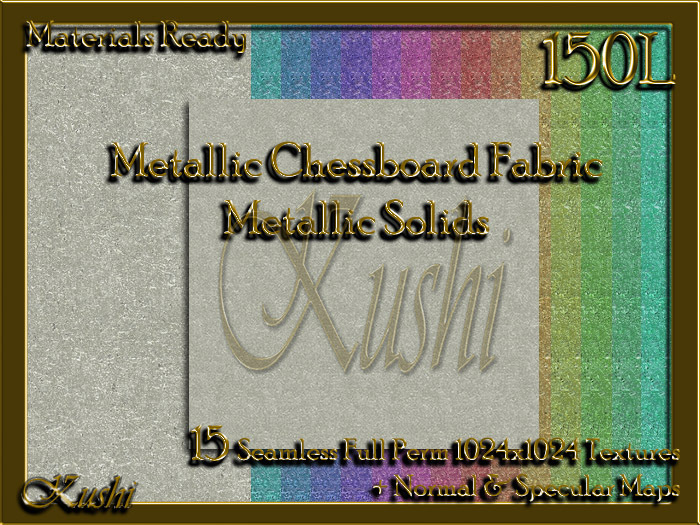 Metallic Chessboard Metallic Solids Fabric Seamless Textures Materials Ready Full Perms 1024x1024