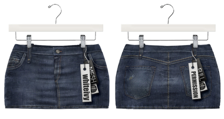Second Life Marketplace - White Ivy - Jean Mini Skirt + PSD - Full