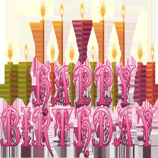 V & H animated  Happy birthday candles  banner