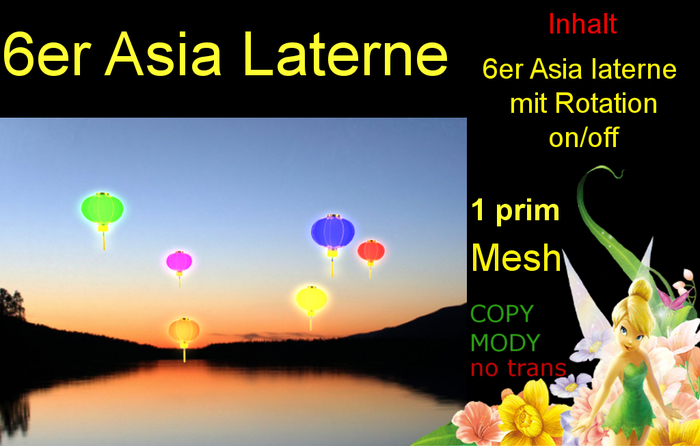 6er Asia Laterne