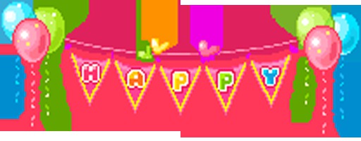 V & H animated  Happy birthday bunting