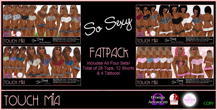{Touch Mia} 'So Sexy' Black & White Set