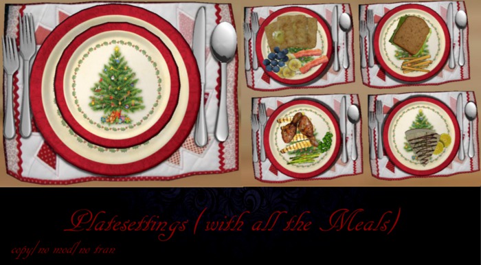  Plate Setting Oh Christmas Tree Red