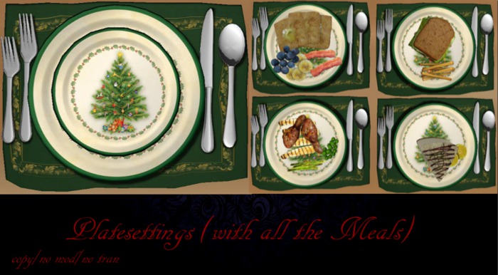  Plate setting Oh Christmas Tree Green