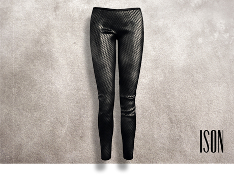 black scale leggings