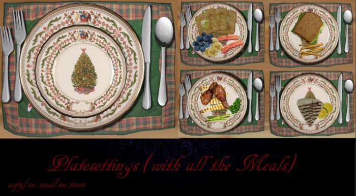  Plate Setting Old Time Christmas