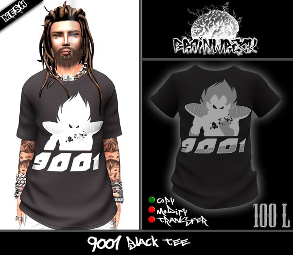 .::::Brain Wreck:::. 9001 Black Tee