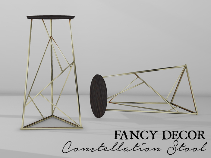 Fancy Decor: Constellation Stool (Gold/Black)