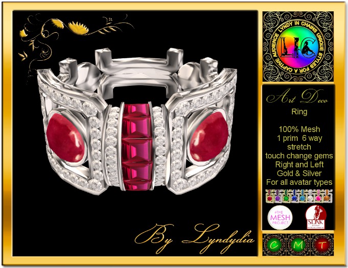 ART DECO CABACHON RING