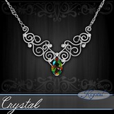 :::Krystal::: Crystal - Necklace - Platinum - Rainbow
