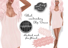 !MiH Slip Dress - embroidery 2x blush (w/fitmesh)