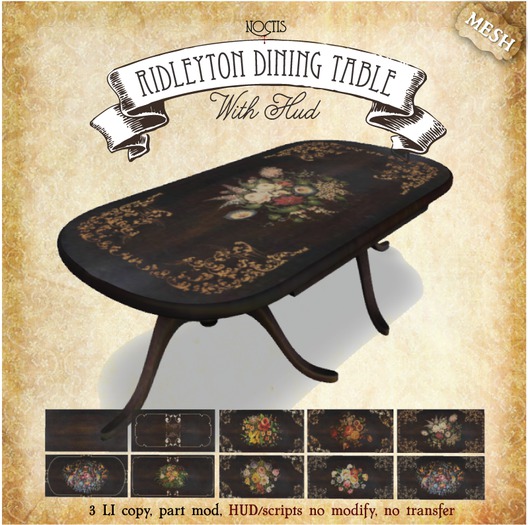 [noctis] Ridleyton DIning Table and HUD BOXED
