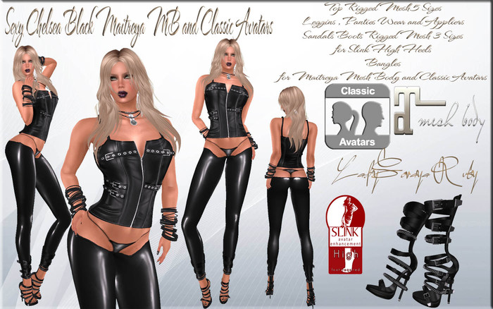 LSR - Sexy Chelsea Black Maitreya MB and Classic Avatars