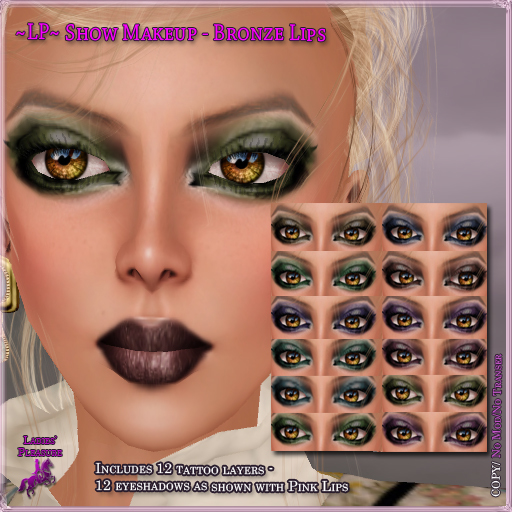 ~LP~ Show Makeup 12 Eyeshadows (Boxed) Bronze Lips