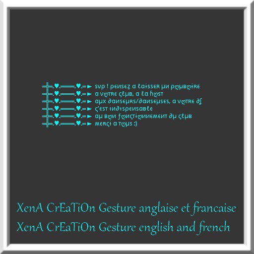 Gesture " Penser au Club "