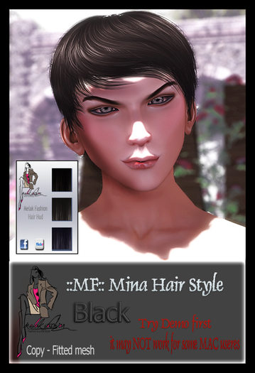 ::MF:: Mina Hair Style - Black
