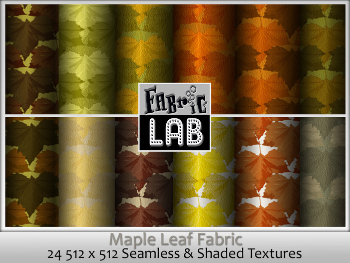 Fabric Lab Fall Seamless Maple Leaf Fabric Texture Set