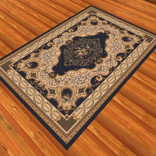 Rug - cream and navy