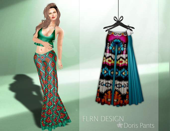 [FLRN] Doris Pants V2 Blue
