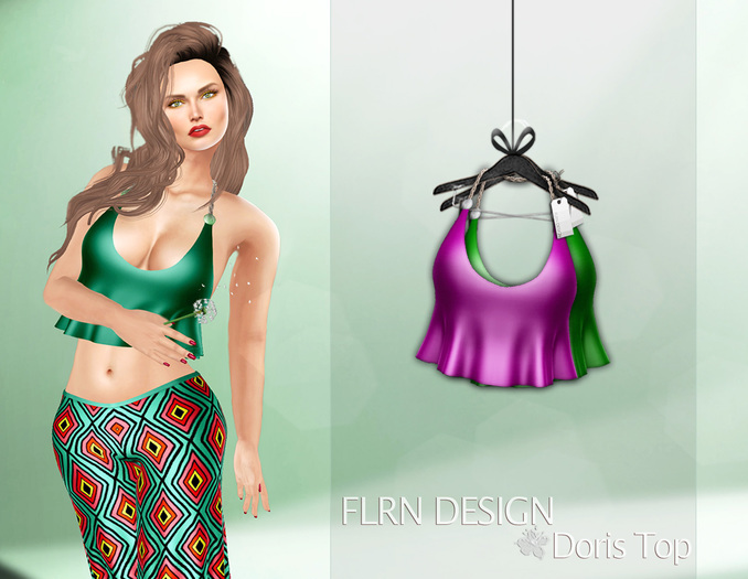 Doris Top Green&Pink