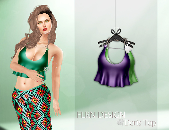 [FLRN] Doris Top Purple&Green