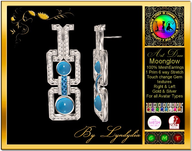 ART DECO "Moonglow" EARRINGS