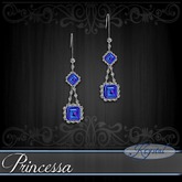 :::Krystal::: Princessa - Earrings - Platinum - Heliotrope