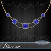 :::Krystal::: Princessa - Necklace - Gold - Heliotrope